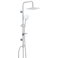 T-may Banyo Çamlıca Robot Kare Krom Paslanmaz Tepe Duş Takımı Seti