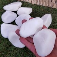 T-may Beyaz Dolomit Taşı 5 kg 4-6 cm Bahçe Süsü ve Akvaryum Dekorasyonu Için Dere Çakılı