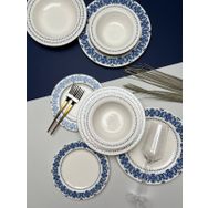 Tabak Evi Bonsai Blue Garden 16 Parça 4 Kişilik Porselen Yemek Takımı