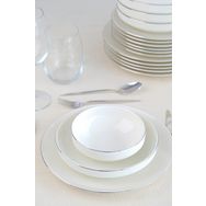 Tabak Evi Porselen 24 Parça 6 Kişilik Sofia Platin Yemek Takımı