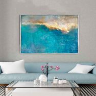 Tablolife Behınd The Clouds 100x100 cm Yağlı Boya Dokulu Tablo