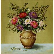 Tablolife Vazoda Renkli Çiçekler 35 x 50 cm Kanvas Tablo