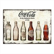 Tablomega Coca Cola Şişeleri 35 x 50 cm Ahşap Tablo