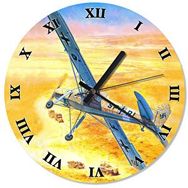 Tablomega Nazi Savaş Uçağı Baskılı 50x50 cm Duvar Saati