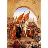 Tablosan B-21-194 Fatihin Istanbula Girişi Fausto Zonaro Kanvas Tablo