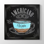 Tabloshop Americano Kahve Tarifi 100x100 cm Tablo