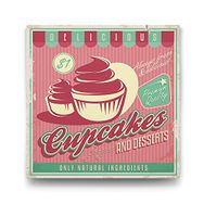 Tabloshop Cup Cakes 100x100 cm Tablo