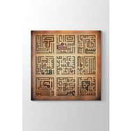 Tabloshop Fatiha Suresi Kufi 50x50 cm Tablo