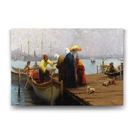 Tabloshop Fausto Zonaro Women Boarding 75x50 cm Tablo
