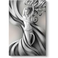 Tabloshop Gümüş Saçlı Kadın 70x100 cm Tablo
