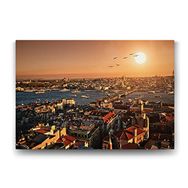 Tabloshop İstanbul Galata Manzara 100x70 cm Tablo
