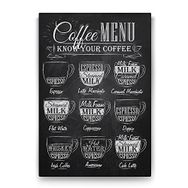 Tabloshop Kahve Menüsü 80x125 cm Tablo