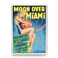 Tabloshop Moon Over Miami 100x140 cm Tablo