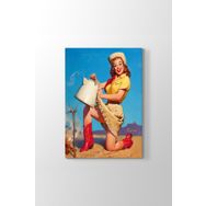 Tabloshop Pin Up Girl Kovboy 40x60 cm Tablo
