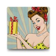 Tabloshop Pin Up Kızı Hediye 100x100 cm Tablo
