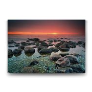 Tabloshop Sahilde Çakıl Taşları 140x100 cm Tablo