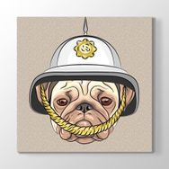 Tabloshop Şerif Bulldog 60x60cm Tablosu