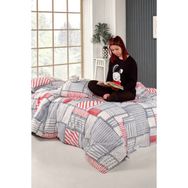 Tabu Home 160x220 cm Patchwork Antrasit Gri Tek Kişilik Nevresim Takımı
