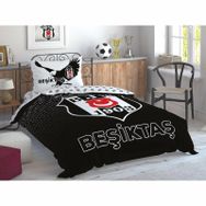 Taç Beşiktaş Marşlı Logo Tek Kişilik Nevresim Takımı