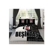 Taç Beşiktaş Parçalı Logo Pamuk Çift Kişilik Nevresim Takım