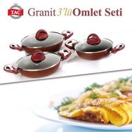 Taç Granit 3'lü Omlet Set