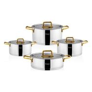 Taç Hera 8 Parça Çelik Gold Tencere Seti
