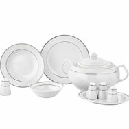 Taç Lilly Platin 84 Parça Yemek Takımı