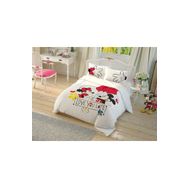 Taç Lisanslı Çek Canlandır Minnie ve Mickey Çift Kişilik Nevresim Takımı