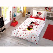 Taç Lisanslı Minnie Çek Canlandır Tek Kişilik Nevresim Takımı