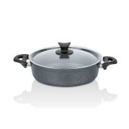 Taç Mastercook Granit 26 cm Uzay Grisi Basık Tencere