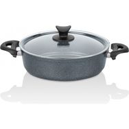 Taç Mastercook Granit 30 cm Uzay Grisi Basık Tencere