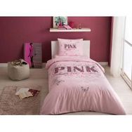 Taç Pink Pembe Ranforce Çift Kişilik Nevresim Takımı