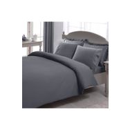 Taç Premium Basic King Size Stripe Pamuk Saten Antrasit Nevresim Takımı