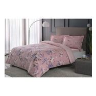 Taç Rain Pembe Pamuk Saten 200 x 220 cm Çift Kişilik Nevresim Takımı