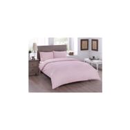 Taç Ranforce Basic Pembe Çift Kişilik Nevresim Takımı