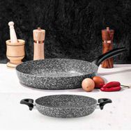 Taç Siyah 24 cm Ultra Granit 2li Tava Seti