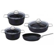 Taç Tac-3558 Black Edition 7 Parça Granit Tencere Seti