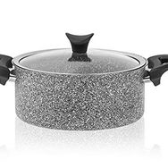 Taç Ultra Granit 22 cm Gri Derin Tencere