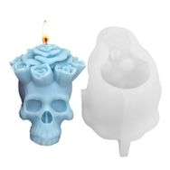 Tacery 3D Halloween Kafatası Silikon Mum Kalıbı
