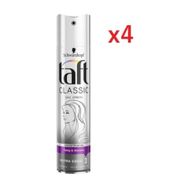 Taft Classic Ekstra Güçlü 4x250 ml Saç Spreyi