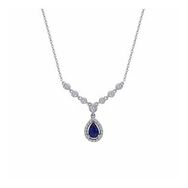 Tahal 0.74 Karat Pırlanta Safir Kolye
