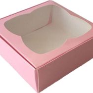 Tahtakale Toptancıları 8 X 8 X 3 cm 50 Adet Pembe Çerçeveli Karton Kutu