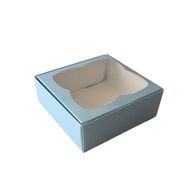 Tahtakale Toptancıları 9 X 9 X 3 cm 50 Adet Mavi Çerçeveli Karton Kutu