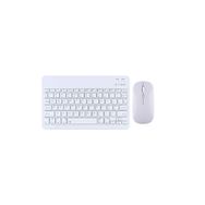 Tahticmer Apple iPad Pro 12.9 inç 2021 A2379 A2461 A2462 Beyaz Kablosuz Bluetooth Klavye Mouse Set