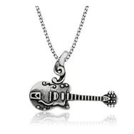 Takıhan 925 Ayar Gümüş Gitar Erkek Kolye