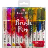 Talens Ecoline Brush Pen 10 Renk Fashion Colors Fırça Uçlu Çizim Kalemi Seti