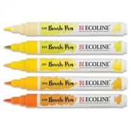 Talens Ecoline Brush Pen 5 Renk Yellow Fırça Uçlu Çizim Kalemi Seti