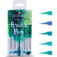 Talens Ecoline Brush Pen Yeşil-Mavi Tonlar 5'li Set