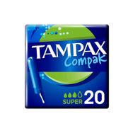 Tampax Compak Super Aplikatörlü 20 Adet Tampon