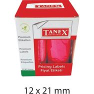 Tanex 12 x 21 800'lü Pembe Florasan Motex Etiket